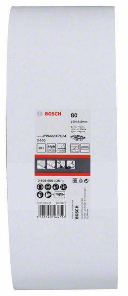 Bosch Accessories 2608606136 Schleifband Körnung (num) 80 (L x B) 610mm x 100mm 10St.