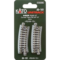 KATO 7078110 N Unitrack Gebogenes Gleis 15° 249mm 4St. KATO 7078110 N Unitrack Gebogenes Gleis 15° 249mm 4St.