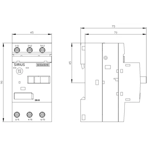 Siemens 3RV1011-0EA10 Leistungsschalter 1 St. 3 Schließer Einstellbereich (Strom): 0.28 - 0.4 A Sch Siemens 3RV1011-0EA10 Leistungsschalter 1 St. 3 Schließer Einstellbereich (Strom): 0.28 - 0.4 A Sch