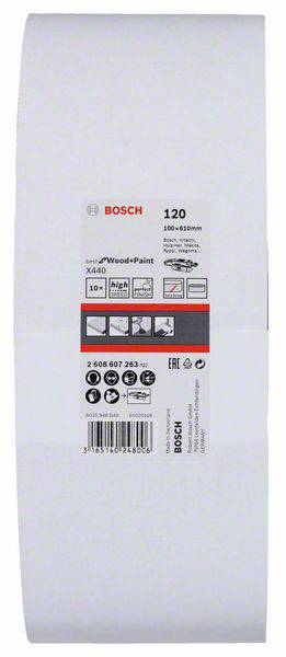 Bosch Accessories 2608607263 Schleifband Körnung (num) 120 (L x B) 610mm x 100mm 10St.