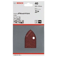 Bosch Accessories 2608607428 Multischleifpapier mit Klett, gelocht Körnung (num) 40 (L x B) 230mm x 125mm 5St. Bosch Accessories 2608607428 Multischleifpapier mit Klett, gelocht Körnung (num) 40 (L x B) 230mm x 125mm 5St.