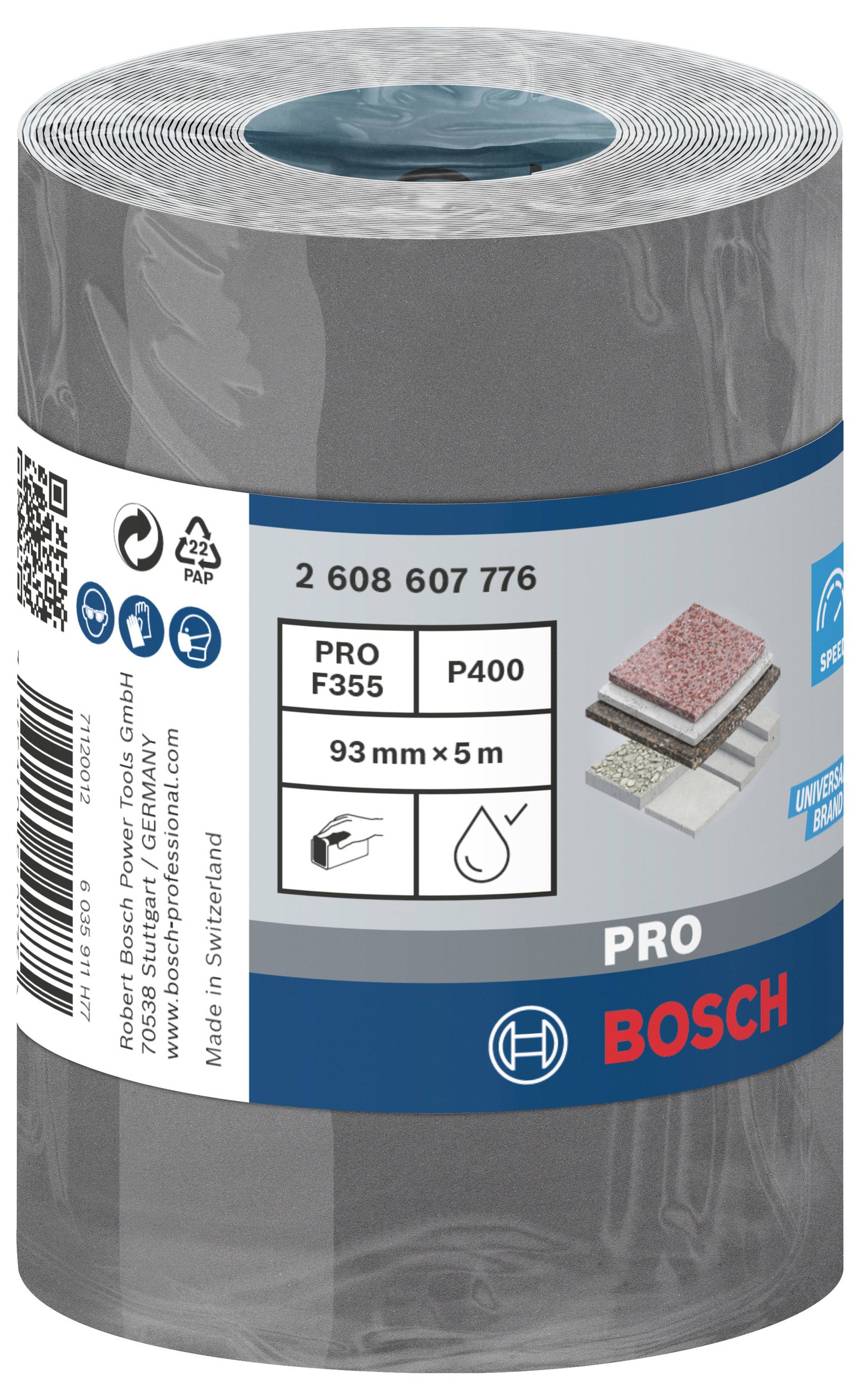Bosch Accessories 2608607776 Schleifpapierrolle Körnung (num) 400 (L x B) 5m x 93mm 5m
