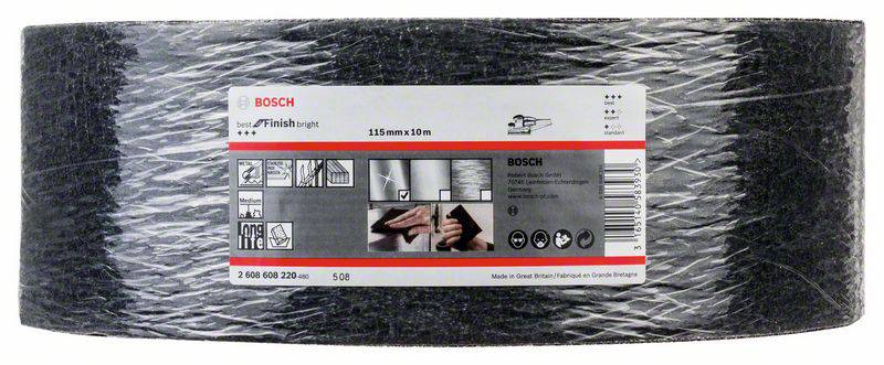 Bosch Accessories 2608608220 Vliesrolle Best for Finish Bright, 10 m, 115 mm, mittel S 1St.