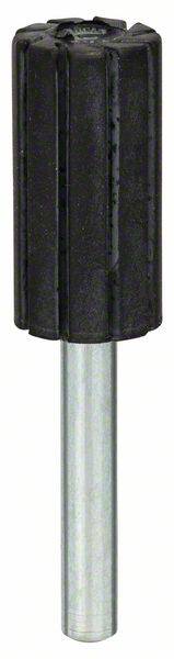 Schleifstift mit schwarzem Schleifkopf und silbernem Metallschaft, geeignet für präzise Oberflächenbearbeitung.