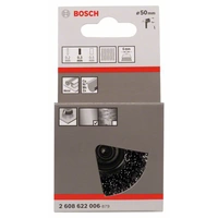 Bosch Accessories Topfbürste, Stahl, gewellter Draht, 50 mm, 0,3 mm, 4500 U/ min Schaft-Ø 6 mm 2608622006 1 St. Bosch Accessories Topfbürste, Stahl, gewellter Draht, 50 mm, 0,3 mm, 4500 U/ min Schaft-Ø 6 mm 2608622006 1 St.
