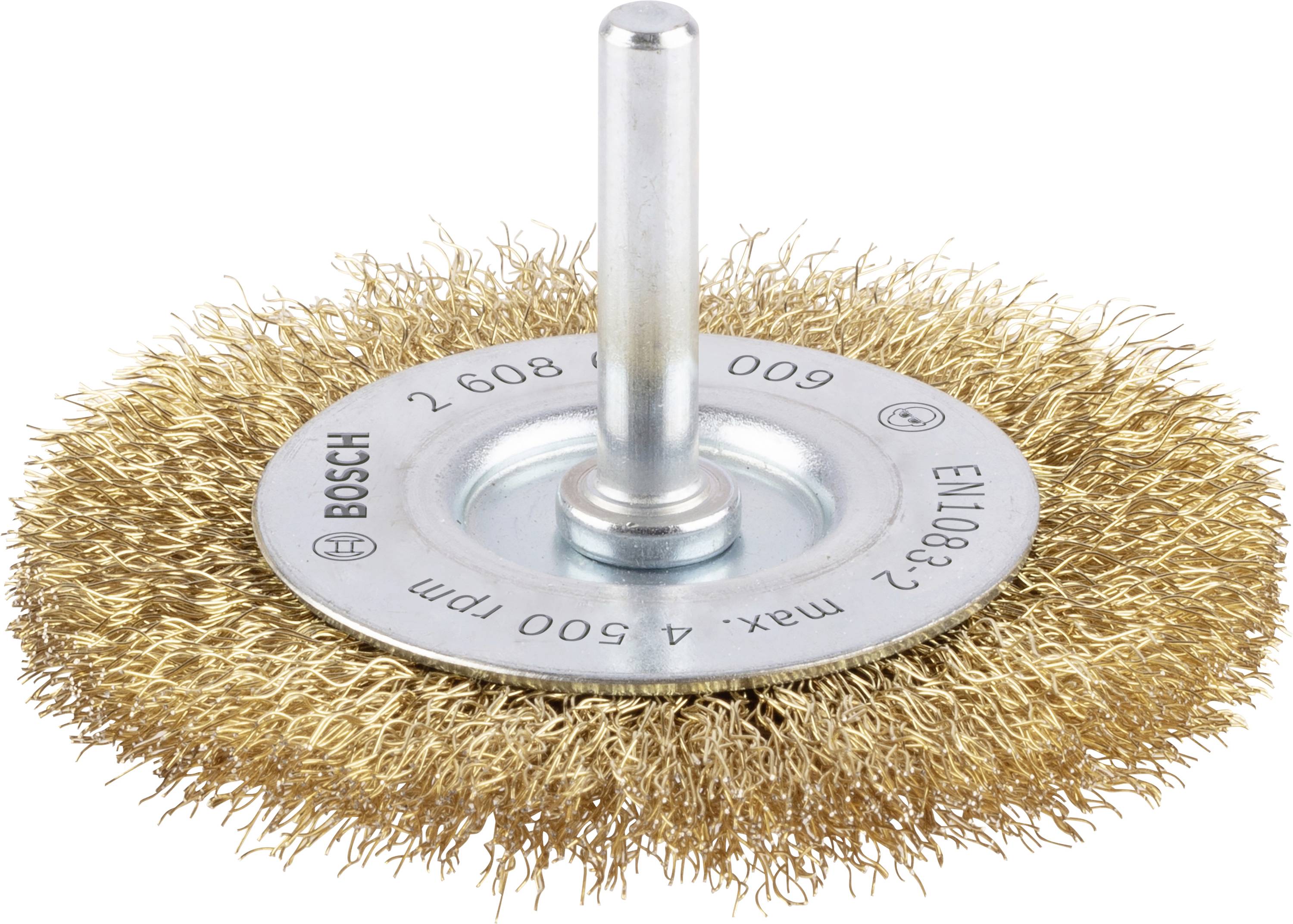 Bosch Accessories Scheibenbürste, gewellt, vermessingt, 75 mm, 0,2 mm, 10 mm, 4500 U/ min 2608622009 1St.