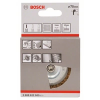 Bosch Accessories Scheibenbürste, gewellt, vermessingt, 75 mm, 0,2 mm, 10 mm, 4500 U/ min 2608622009 1St. Bosch Accessories Scheibenbürste, gewellt, vermessingt, 75 mm, 0,2 mm, 10 mm, 4500 U/ min 2608622009 1St.