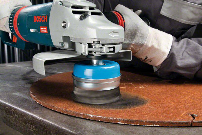 Bosch Accessories Topfbürste, Stahl, gezopfter Draht, 100 mm, 0,5 mm, 8500 U/ min, M 14 2608622010 1St.