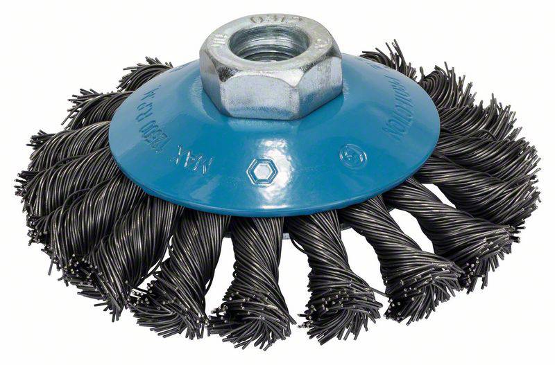 Bosch Accessories Kegelbürste Heavy for Metal, gezopft, 100 mm, 0,5 mm, 12500 U/min, M14 2608622011