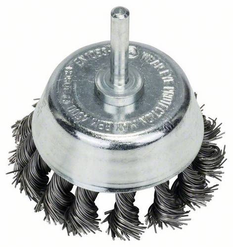 Bosch Accessories Topfbürste, Stahl, gezopfter Draht, 65 mm, 0,5 mm, 4500 U/ min Schaft-Ø 6 mm 2608