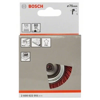 Bosch Accessories Topfbürste, Nylonborste mit Korund, 75 mm, 1mm Schaft-Ø 6mm 2608622051 1St. Bosch Accessories Topfbürste, Nylonborste mit Korund, 75 mm, 1mm Schaft-Ø 6mm 2608622051 1St.