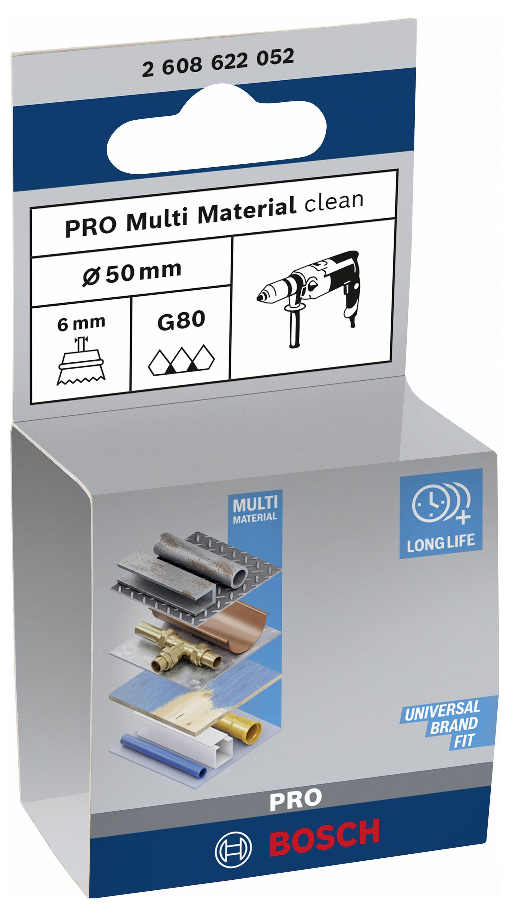 Bosch Accessories Topfbürste, Nylonborste mit Korund, 50 mm, 1 mm Schaft-Ø 6 mm 2608622052 1 St.