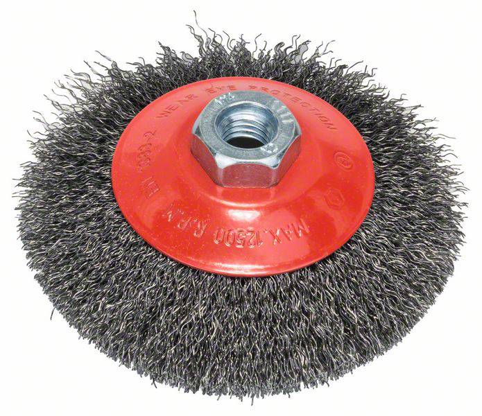 Bosch Accessories Kegelbürste Clean for Metal, gewellt, 115 mm, 0,3 mm, 12500 U/min, M14 2608622101