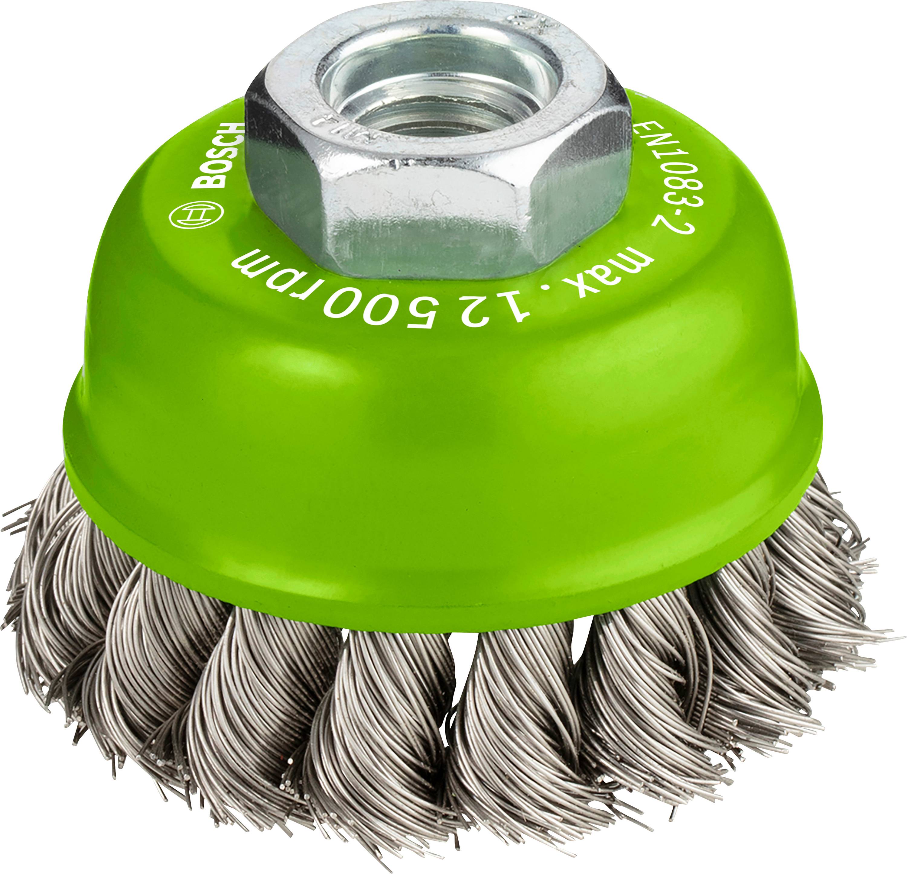 Bosch Accessories Topfbürste, Edelstahl, gezopfter Draht, 65 mm, 0,35 mm, 12500 U/min, M14 2608622104 1 St.