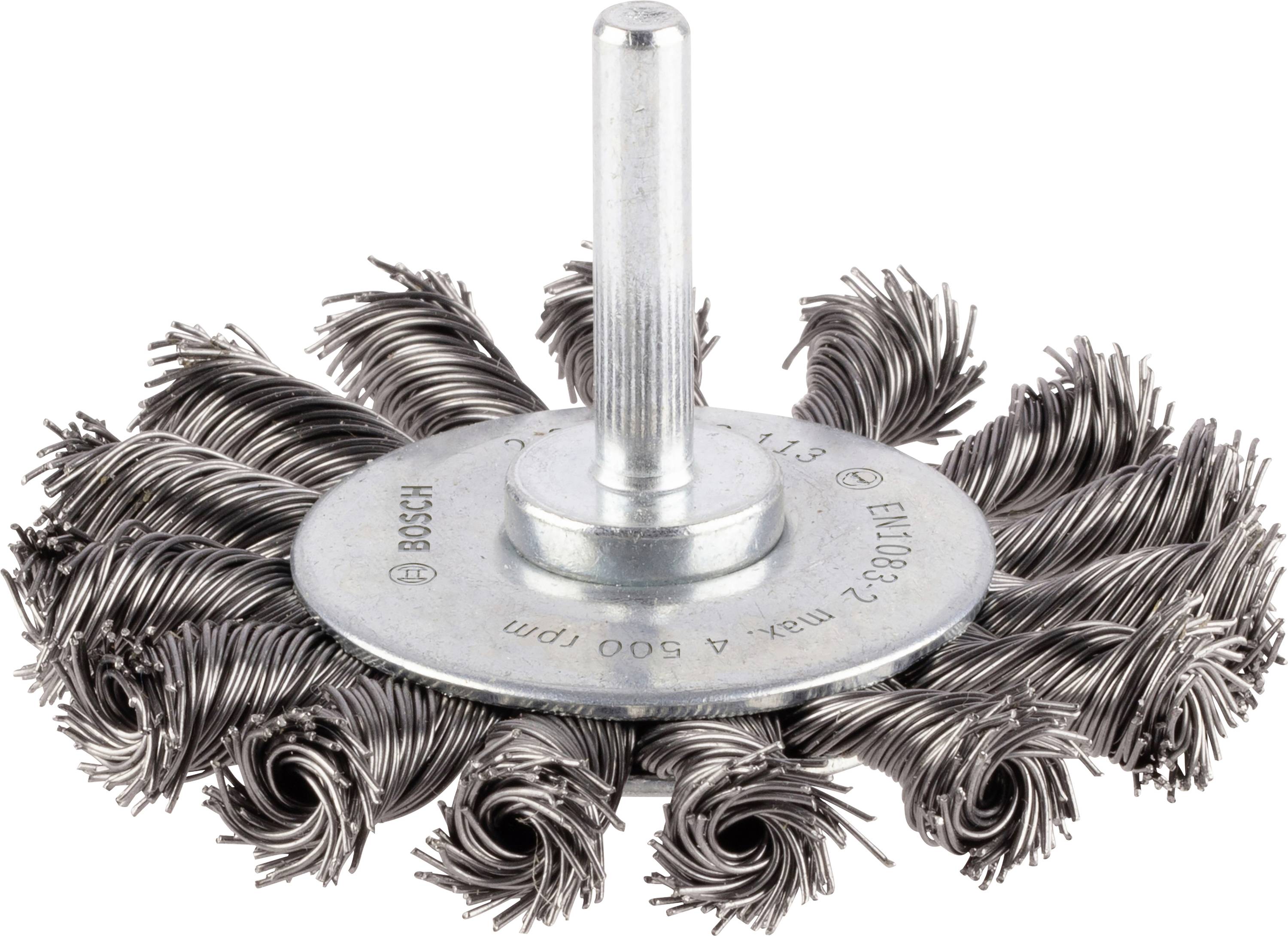 Bosch Accessories Scheibenbürste, gezopft, 75 mm, 0,5 mm, 13 mm, 4500 U/ min Schaft-Ø 6 mm 26086221