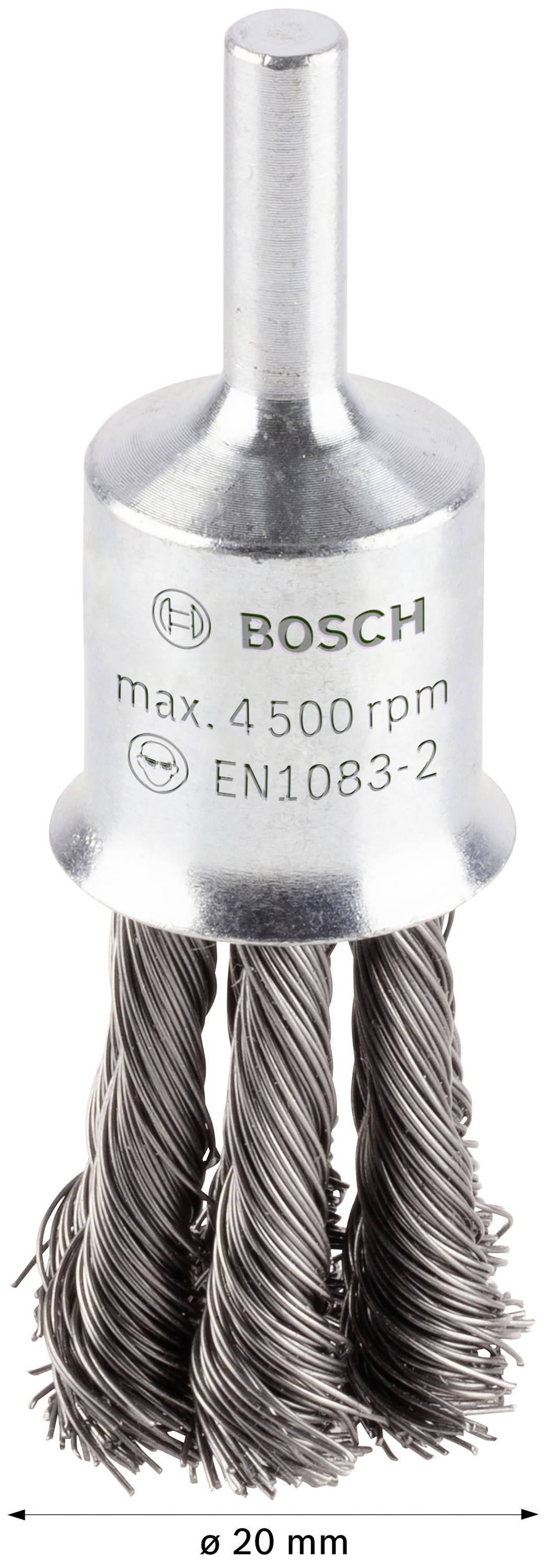 Bosch Accessories Pinselbürste, gezopft, 0,35 mm, 19 mm, 4500 U/ min Schaft-Ø 6mm 2608622116 1St.