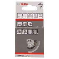 Bosch Accessories Scheibenbürste, gewellt, rostfrei, 30 mm, 0,3 mm, 6 mm, 4500 U/ min Schaft-Ø 6mm 2608622119 Bosch Accessories Scheibenbürste, gewellt, rostfrei, 30 mm, 0,3 mm, 6 mm, 4500 U/ min Schaft-Ø 6mm 2608622119
