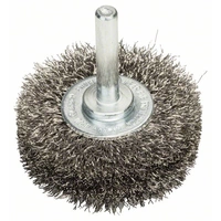Bosch Accessories Scheibenbürste, gewellt, rostfrei, 50 mm, 0,2 mm, 15 mm, 4500 U/ min Schaft-Ø 6mm 2608622120 1St. Bosch Accessories Scheibenbürste, gewellt, rostfrei, 50 mm, 0,2 mm, 15 mm, 4500 U/ min Schaft-Ø 6mm 2608622120 1St.