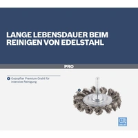 Bosch Accessories Scheibenbürste, gezopft, rostfrei, 70 mm, 0,35 mm, 14 mm, 4500 U/ min Schaft-Ø 6mm 2608622125 1St. Bosch Accessories Scheibenbürste, gezopft, rostfrei, 70 mm, 0,35 mm, 14 mm, 4500 U/ min Schaft-Ø 6mm 2608622125 1St.
