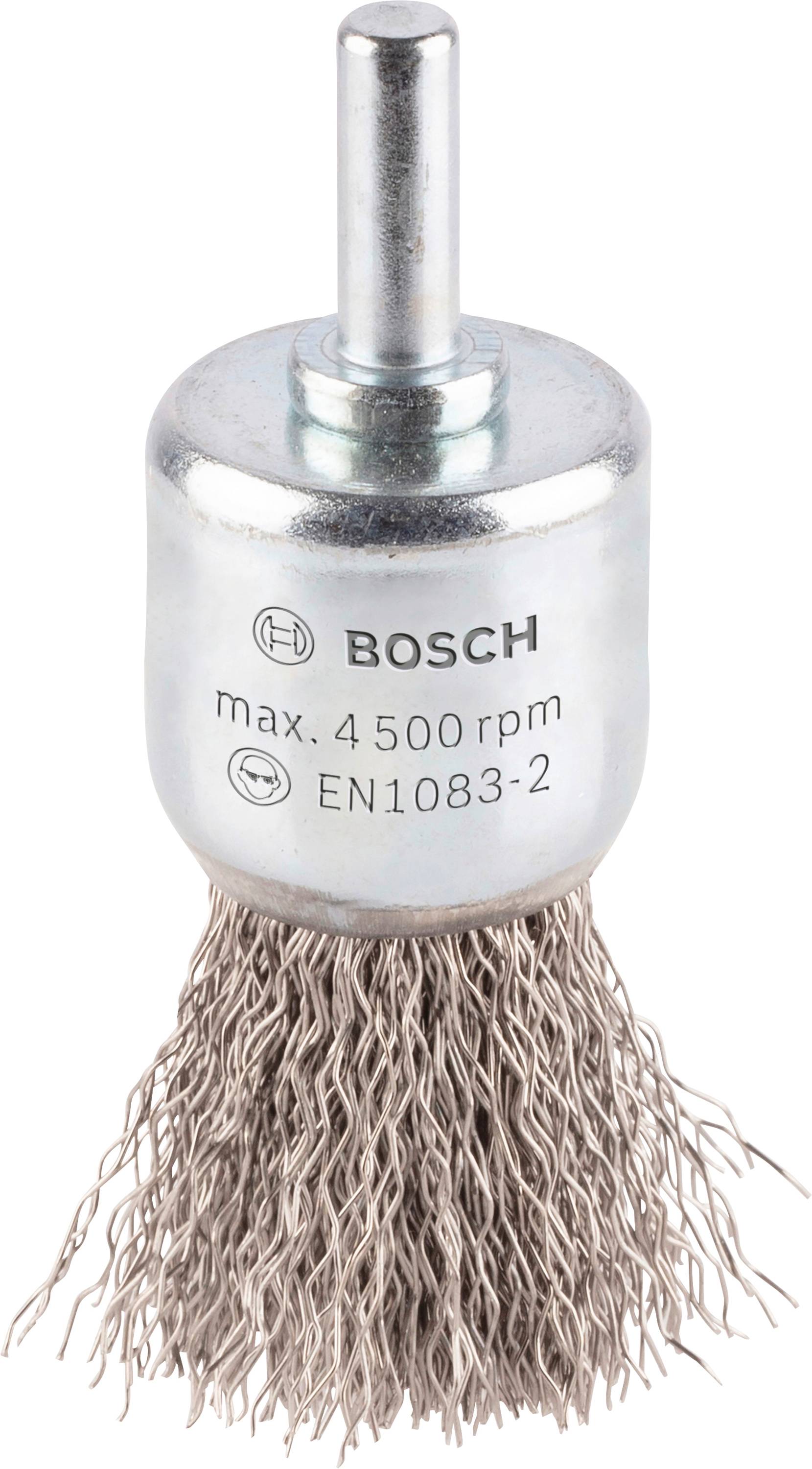 Bosch Accessories Pinselbürste, gewellt, rostfrei, 0,3 mm, 25 mm, 4500 U/ min Schaft-Ø 6 mm 2608622127 1 St.