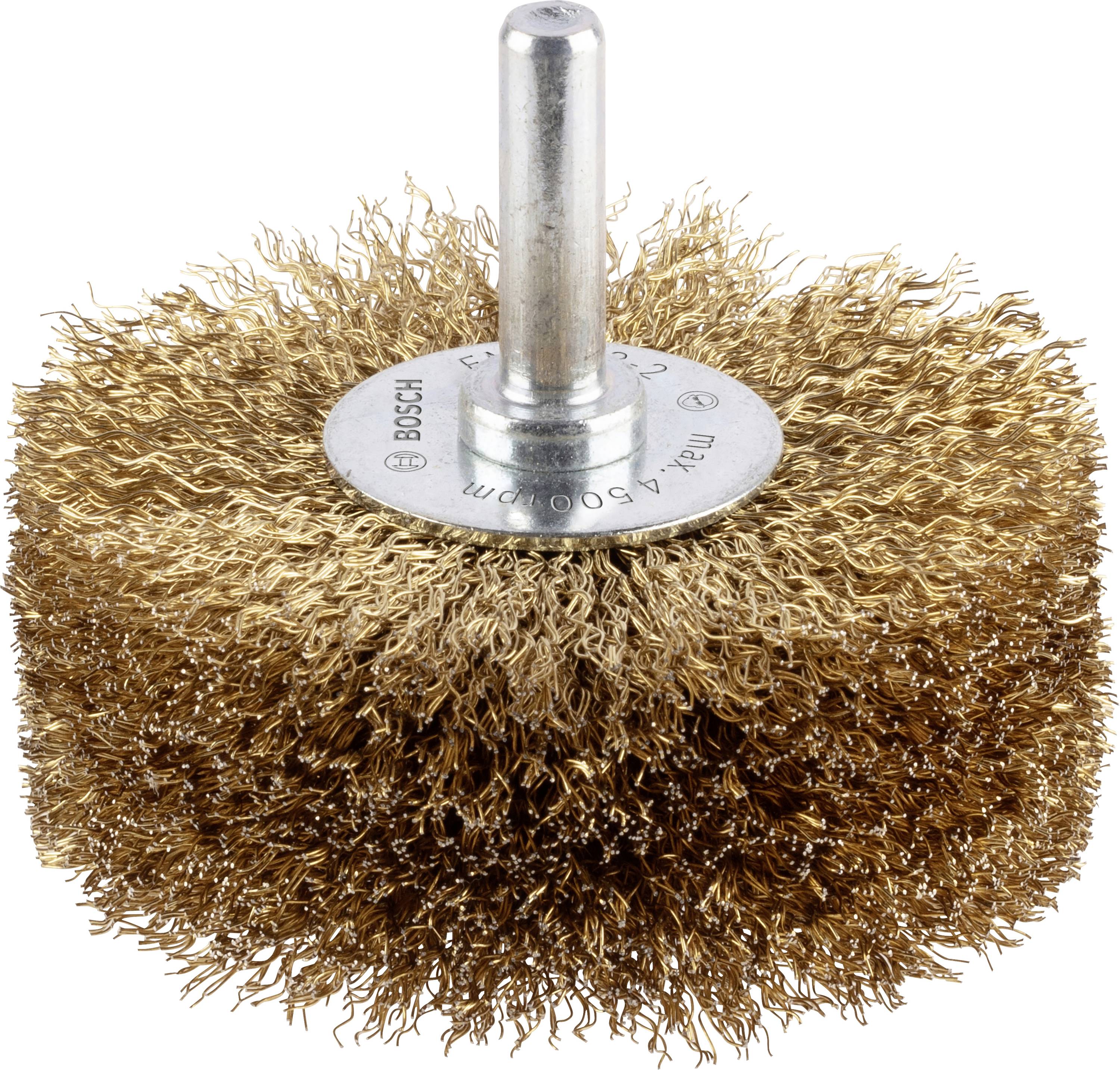 Bosch Accessories Scheibenbürste, gewellt, vermessingt, 80 mm, 0,2 mm, 35 mm, 4500 U/ min Schaft-Ø