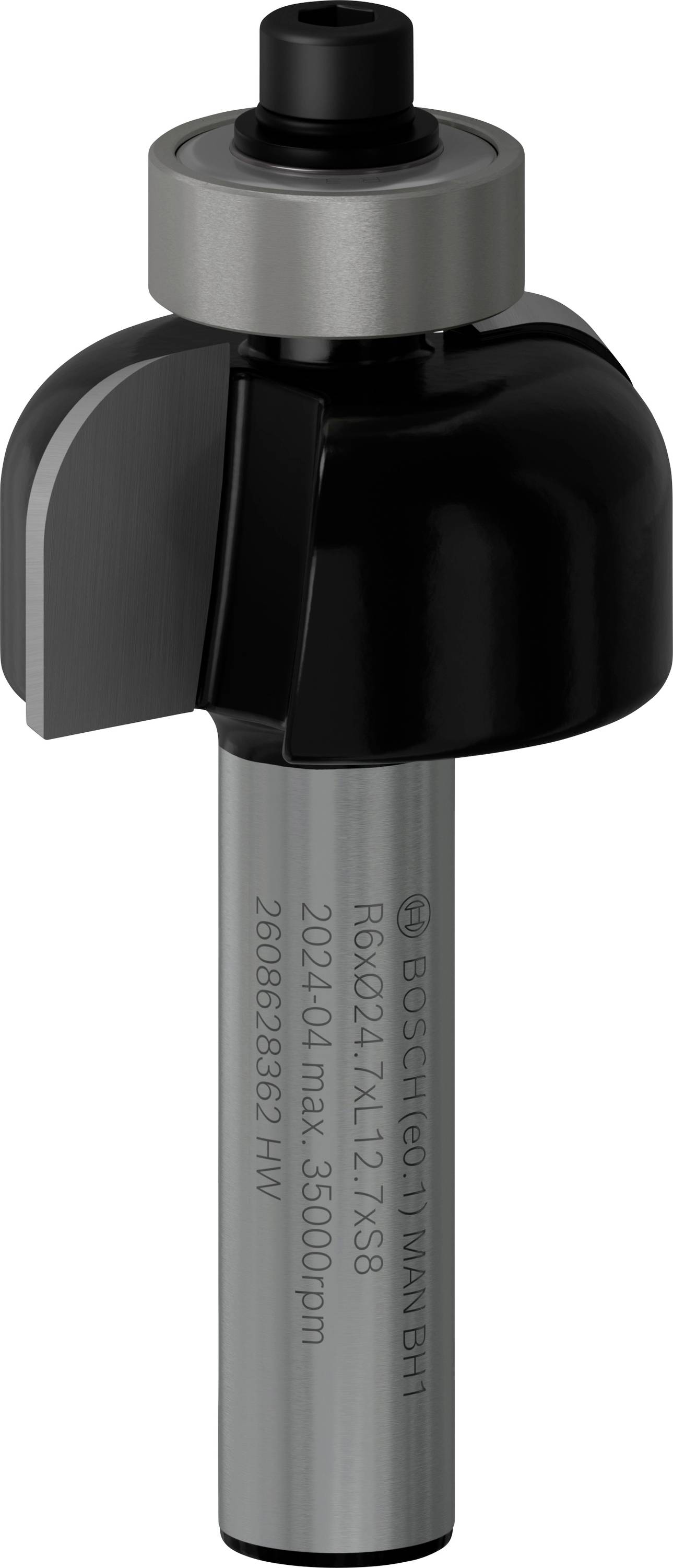 Bosch Accessories 2608628362 Hohlkehlfräser Hartmetall Länge 53mm Produktabmessung, Ø 24.7mm Schaftdurchmesser 8mm