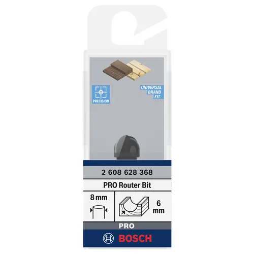 Bosch Accessories 2608628368 Hohlkehlfräser Hartmetall Länge 40 mm Produktabmessung, Ø 12 mm Schaftdurchmesser 8 mm Bosch Accessories 2608628368 Hohlkehlfräser Hartmetall Länge 40 mm Produktabmessung, Ø 12 mm Schaftdurchmesser 8 mm