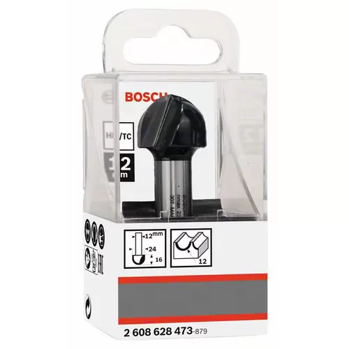 Bosch Accessories 2608628473 Hohlkehlfräser Länge 57 mm Produktabmessung, Ø 24 mm Schaftdurchmesser 12 mm Bosch Accessories 2608628473 Hohlkehlfräser Länge 57 mm Produktabmessung, Ø 24 mm Schaftdurchmesser 12 mm