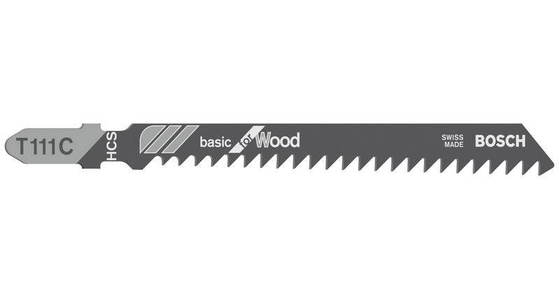 Bosch Accessories 2608630033 Stichsägeblatt T 111 C Basic for Wood, 5er-Pack 5 St.