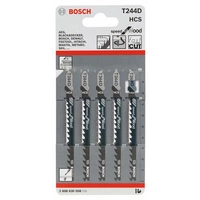 Bosch Accessories 2608630058 Stichsägeblatt T 244 D Speed for Wood, 5er-Pack 5St. Bosch Accessories 2608630058 Stichsägeblatt T 244 D Speed for Wood, 5er-Pack 5St.