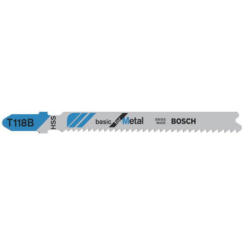 Bosch Accessories 2608631014 Stichsägeblatt T 118 B Basic for Metal, 5er-Pack 5St.