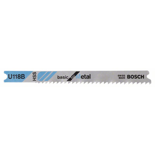 Bosch Accessories 2608631771 Stichsägeblatt U 118 B Basic for Metal, 3er-Pack 3St.