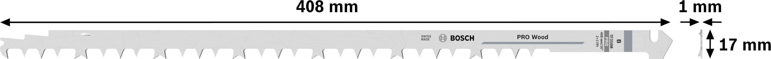 Bosch Accessories 2608632120 Sägeblattsatz TF 350 M, HCS, für Holz 2St.