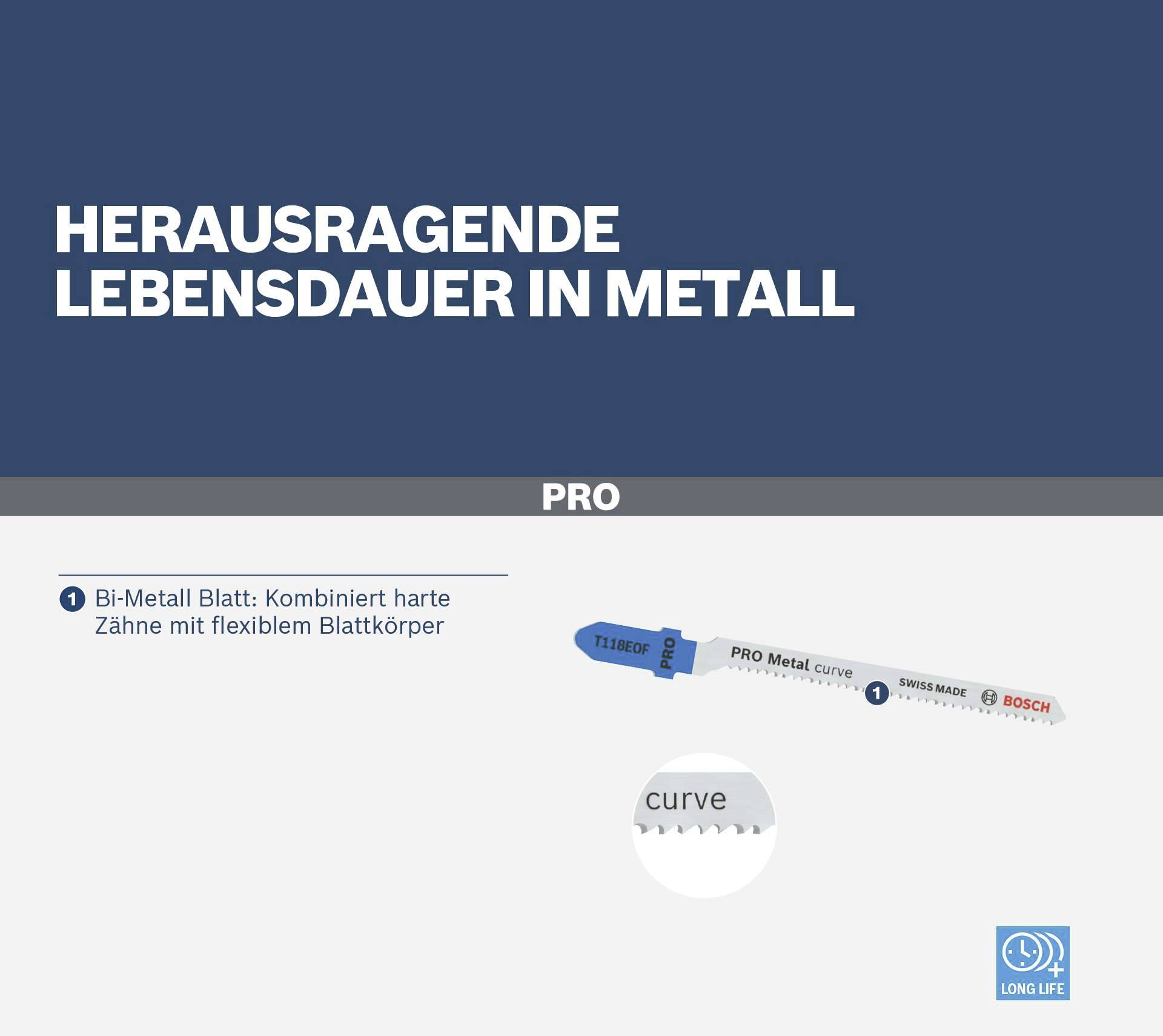 Bosch Accessories 2608634237 Stichsägeblatt T 118 EOF Flexible for Metal, 5er-Pack 5St.