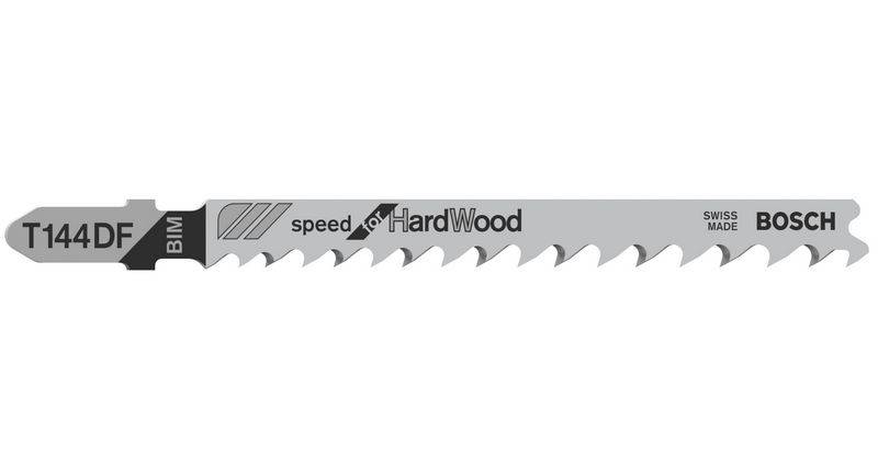 Bosch Accessories 2608634990 Stichsägeblatt T 144 DF Speed for Hard Wood, 25er-Pack 25St.