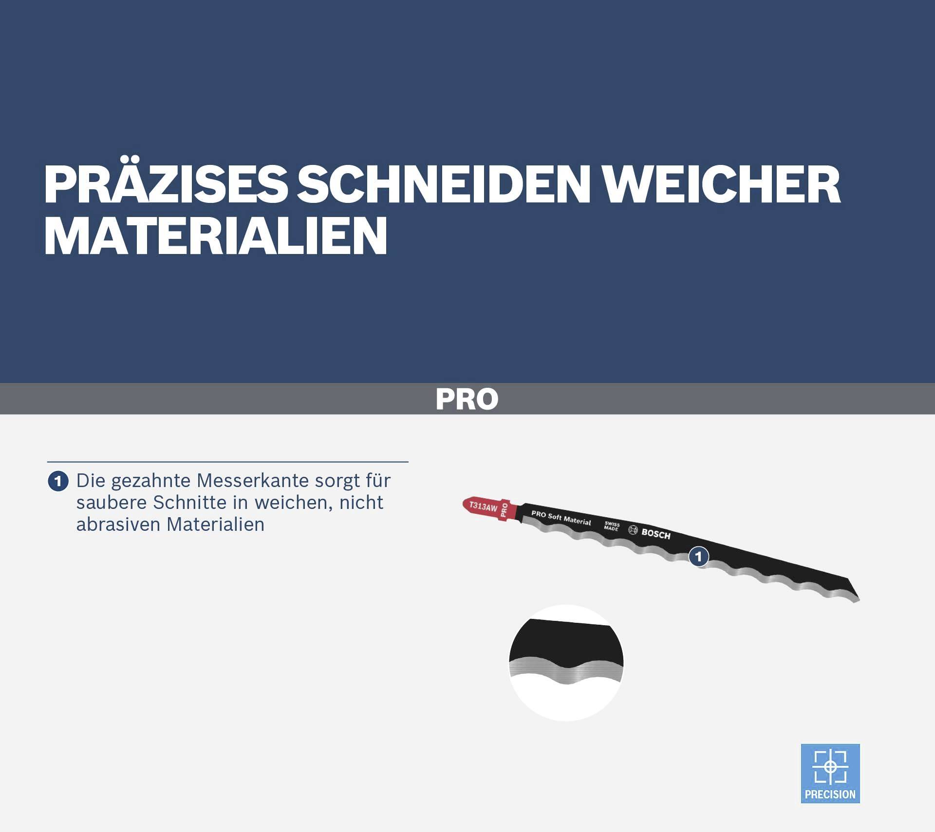 Bosch Accessories 2608635187 Stichsägeblatt T 313 AW Special for Soft Material, 3er-Pack 3St.