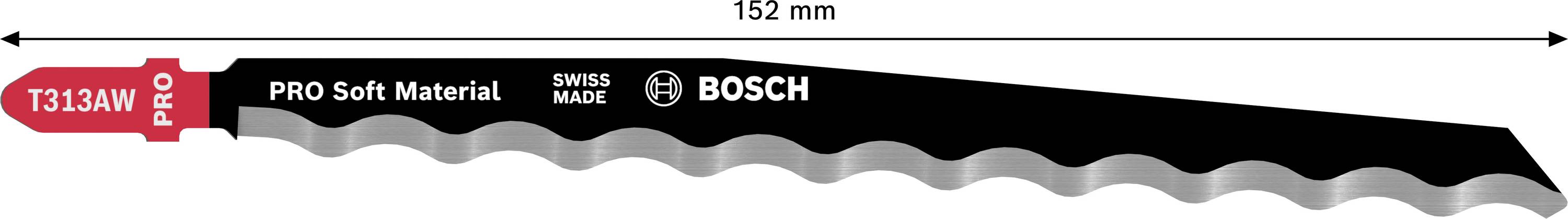 Bosch Accessories 2608635187 Stichsägeblatt T 313 AW Special for Soft Material, 3er-Pack 3St.
