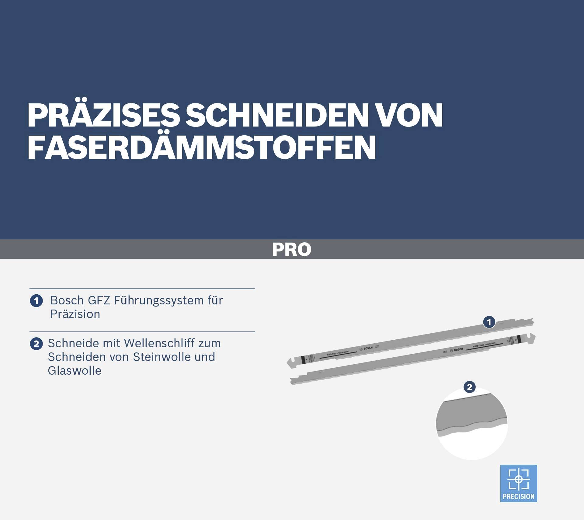 Bosch Accessories Messer-Set TF 350 WM, 2-teilig, für Isolationsmaterialien 2608635512