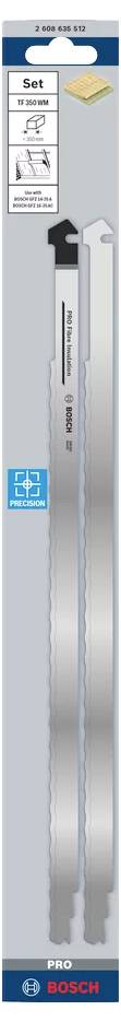 Bosch Accessories Messer-Set TF 350 WM, 2-teilig, für Isolationsmaterialien 2608635512