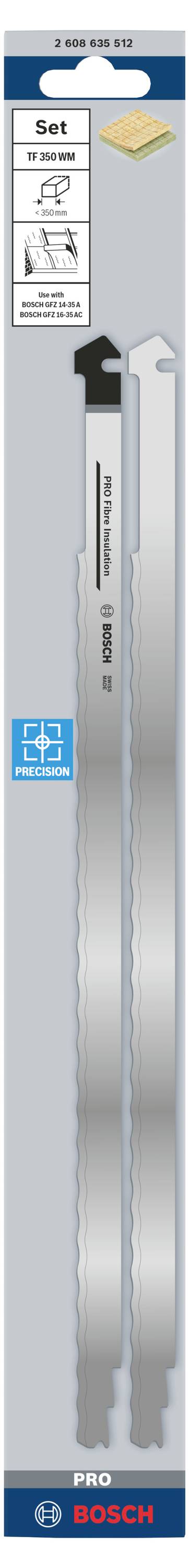Bosch Accessories Messer-Set TF 350 WM, 2-teilig, für Isolationsmaterialien 2608635512
