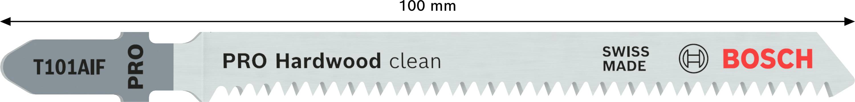 Bosch Accessories 2608636224 Stichsägeblatt T 101 AIF Clean for Hard Wood, 3er-Pack 3St.