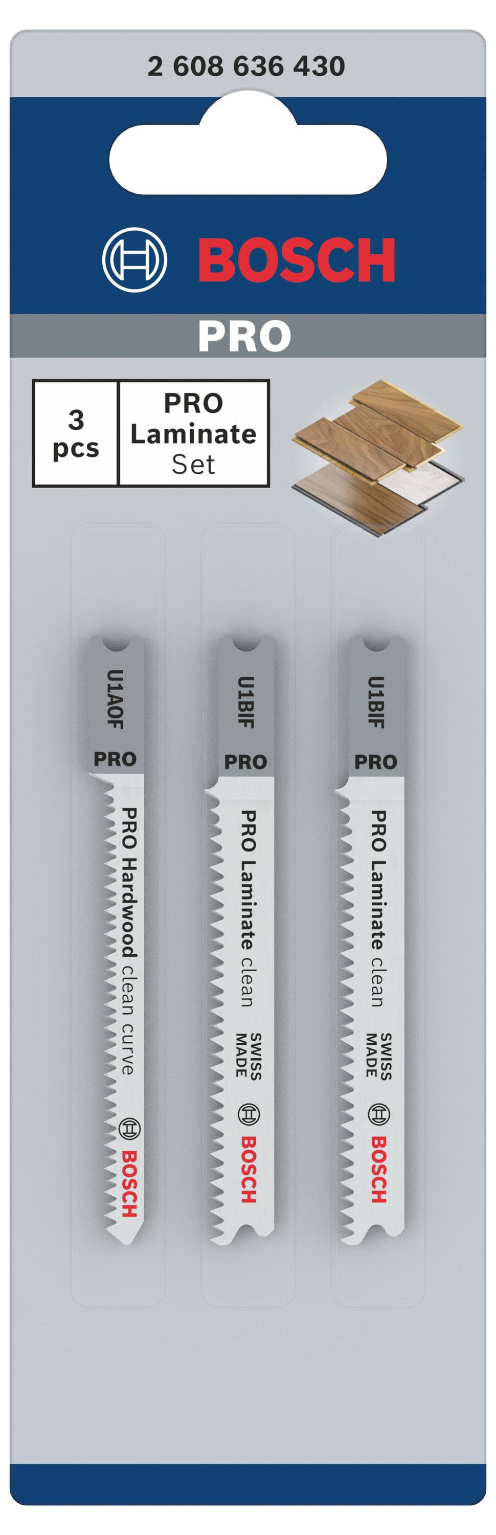 Bosch Accessories 2608636430 Stichsägeblatt-Set Special for Laminate, 3-teilig, Universalschaft 2St.