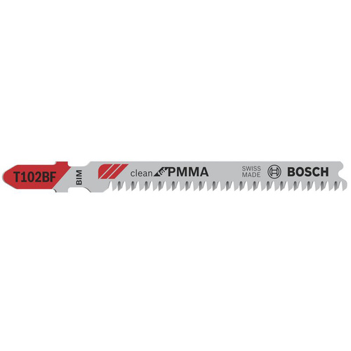 Bosch Accessories 2608636780 Stichsägeblatt T 102 BF Clean for PMMA, 3er-Pack 3St.