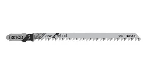 Bosch Accessories 2608637591 Stichsägeblatt T 301 CD Clean for Wood, 3er-Pack 3 St.
