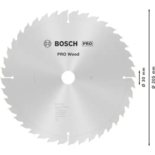Bosch Accessories Optiline 2608640440 Hartmetall Kreissägeblatt 305 x 30 x 2.5mm Zähneanzahl: 40 1St. Bosch Accessories Optiline 2608640440 Hartmetall Kreissägeblatt 305 x 30 x 2.5mm Zähneanzahl: 40 1St.