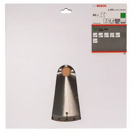 Bosch Accessories Optiline 2608640440 Hartmetall Kreissägeblatt 305 x 30 x 2.5mm Zähneanzahl: 40 1St. Bosch Accessories Optiline 2608640440 Hartmetall Kreissägeblatt 305 x 30 x 2.5mm Zähneanzahl: 40 1St.