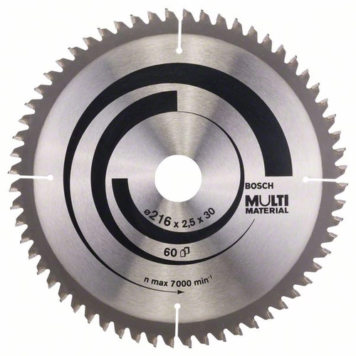 Bosch Accessories Multi Material 2608640446 Hartmetall Kreissägeblatt 216 x 30 x 2.5mm Zähneanzahl: 60 1St. Bosch Accessories Multi Material 2608640446 Hartmetall Kreissägeblatt 216 x 30 x 2.5mm Zähneanzahl: 60 1St.
