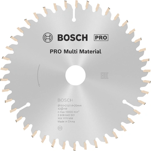 Bosch Accessories Multi Material 2608640501 Hartmetall Kreissägeblatt 150 x 20 x 2mm Zähneanzahl: 42 1St. Bosch Accessories Multi Material 2608640501 Hartmetall Kreissägeblatt 150 x 20 x 2mm Zähneanzahl: 42 1St.