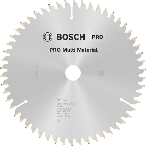 Bosch Accessories Multi Material 2608640508 Hartmetall Kreissägeblatt 190 x 20 x 2.4mm Zähneanzahl: 54 1St. Bosch Accessories Multi Material 2608640508 Hartmetall Kreissägeblatt 190 x 20 x 2.4mm Zähneanzahl: 54 1St.
