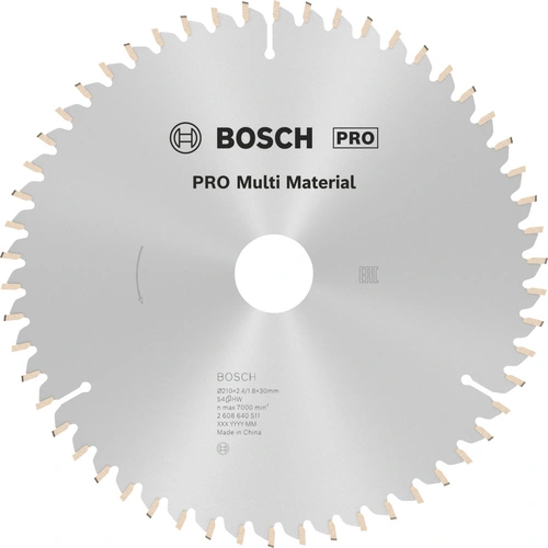 Bosch Accessories Multi Material 2608640511 Hartmetall Kreissägeblatt 210 x 30 x 2.4mm Zähneanzahl: 54 1St. Bosch Accessories Multi Material 2608640511 Hartmetall Kreissägeblatt 210 x 30 x 2.4mm Zähneanzahl: 54 1St.